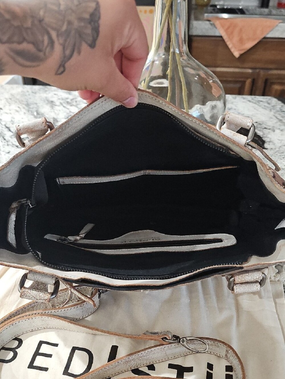BED|STU NWOT Leather Brown And Cream Rockababy - Picture 3 of 4